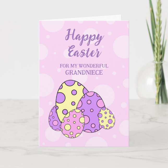 Cartes Pour Fêtes Annuelles Oeufs de Pâques Joyeux petits-enfants de Pâques (Devant)