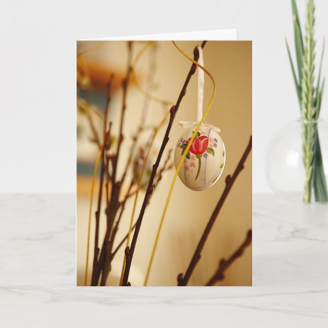Cartes Pour Fêtes Annuelles Oeufs de Pâques peints en tulipe (Devant)