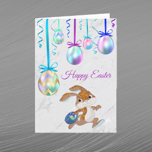 Cartes Pour Fêtes Annuelles Oeufs de Pâques Rabbit