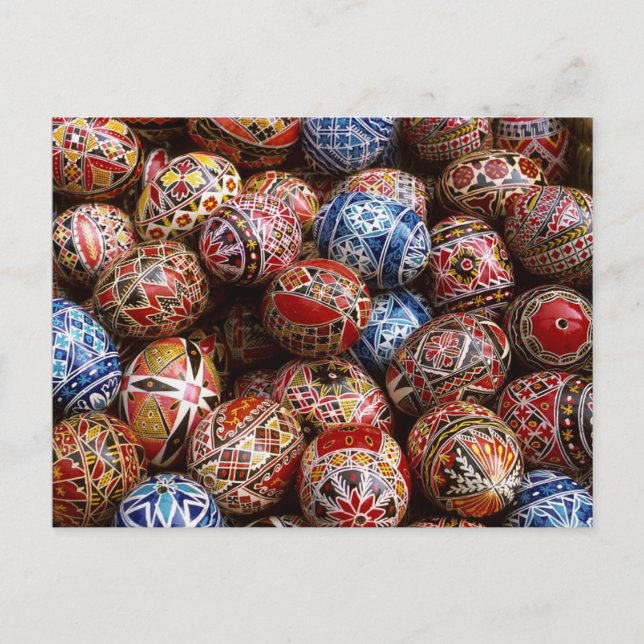 Cartes Pour Fêtes Annuelles OEufs de pâques roumains traditionnels (Devant)