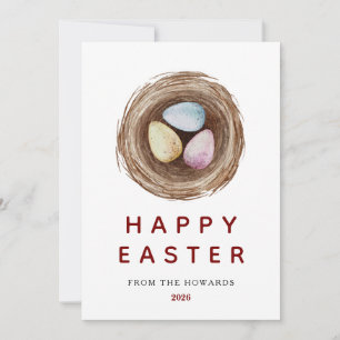 Cartes Pour Fêtes Annuelles Œufs de Pâques simples et modernes élégants Joye
