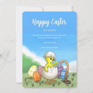 Cartes Pour Fêtes Annuelles OEufs de poulet de Pâques