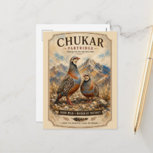 Cartes Pour Fêtes Annuelles Œuvre d'art de couple de perdrix chukar