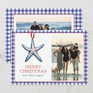 Cartes Pour Fêtes Annuelles Oeuvre de Noël de la Côte En vichy photo