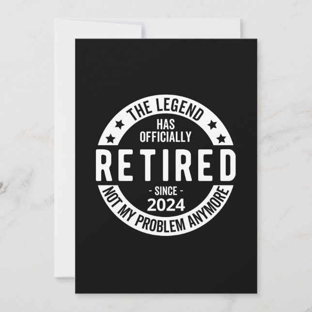 Cartes Pour Fêtes Annuelles officiellement retraité 2024 (Devant)
