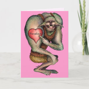 Cartes Pour Fêtes Annuelles Ogre Fière du tatouage cardiaque (changer de nom s