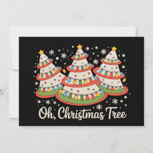 Cartes Pour Fêtes Annuelles Oh Arbre de Noël Gâteaux Amant Xmas Lumières Famil