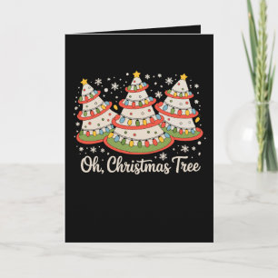 Cartes Pour Fêtes Annuelles Oh Arbre de Noël Gâteaux Amant Xmas Lumières Famil
