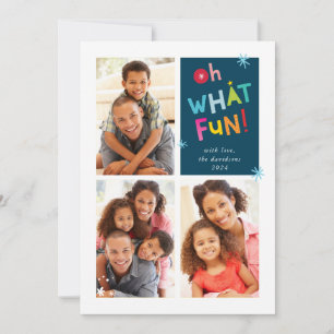 Cartes Pour Fêtes Annuelles OH CE QUI S'AMUSENT moderne fun mignon typographie