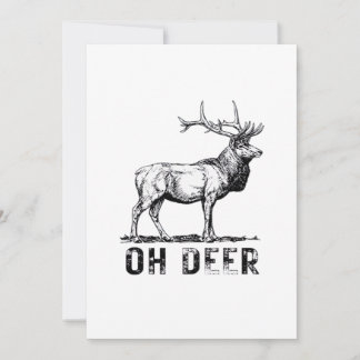 Cartes Pour Fêtes Annuelles Oh Cerf Expression Graphique Audacieuse