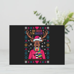 Cartes Pour Fêtes Annuelles Oh cerf je suis queer LGBT LGBTQ Fierté gay Noël l