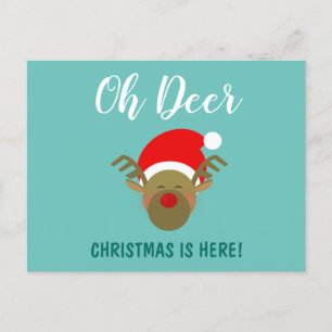 Cartes Pour Fêtes Annuelles Oh Cerf Noël est là
