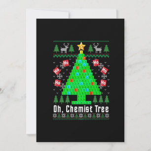 Cartes Pour Fêtes Annuelles Oh Chemist Tree Merry Chemistree Chimie Laid Ch