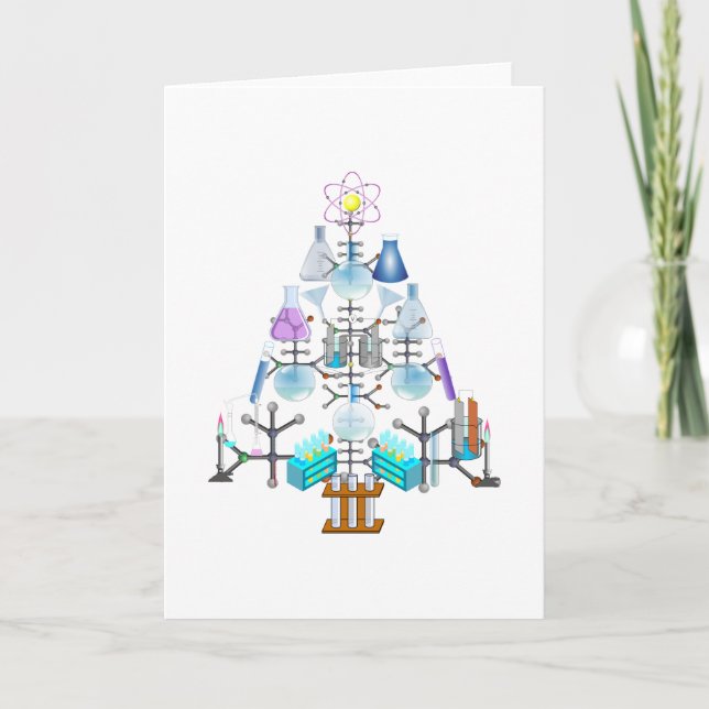 Cartes Pour Fêtes Annuelles Oh Chemist Tree, Oh Christmas Tree (Devant)