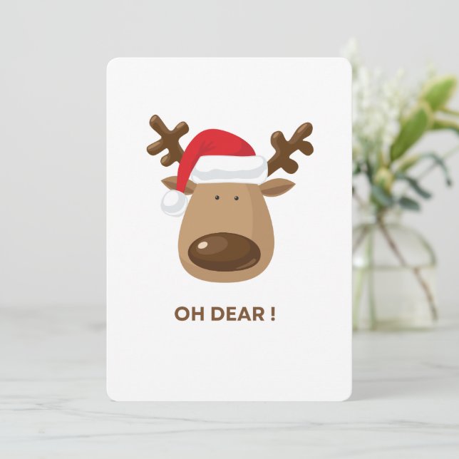 Cartes Pour Fêtes Annuelles Oh Dear Funny Reindeer Christmas Youth groups (Debout devant)