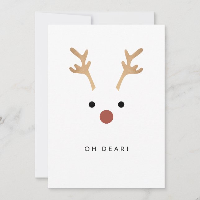 Cartes Pour Fêtes Annuelles Oh Deer (Devant)