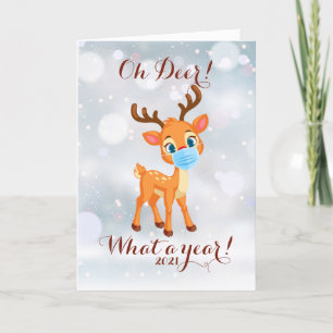Cartes Pour Fêtes Annuelles Oh Deer Quel An 2021 Noël