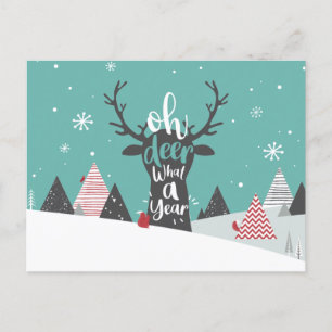 Cartes Pour Fêtes Annuelles Oh Deer What A Year Pandemic 2020 Christmas