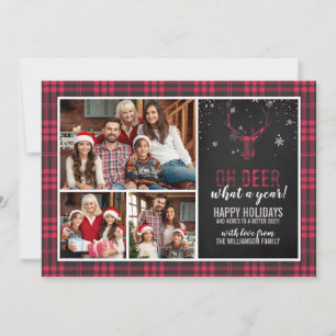 Cartes Pour Fêtes Annuelles Oh Mon Dieu, Quel An !   3 Photos Noël 2020