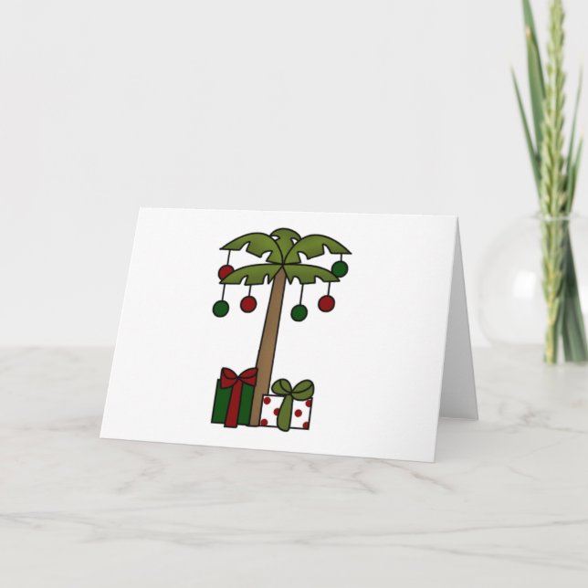 Cartes Pour Fêtes Annuelles Oh palmier de Noël (Devant)