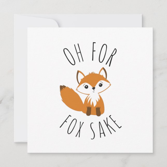 Cartes Pour Fêtes Annuelles Oh pour Fox Sake (Devant)