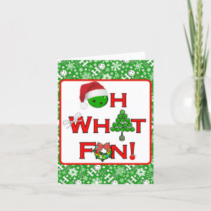Cartes Pour Fêtes Annuelles Oh Quel Amusement Noël Pickleball Party