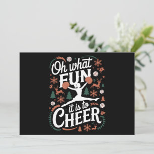 Cartes Pour Fêtes Annuelles Oh Quel Plaisir De Soutenir Noël De Cheerleading L