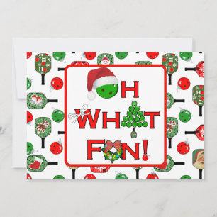 Cartes Pour Fêtes Annuelles Oh Quelle Fête de Noël Pickleball Party Vacances