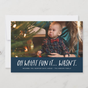 Cartes Pour Fêtes Annuelles Oh quelle joie ce n'était pas une photo de Noël de