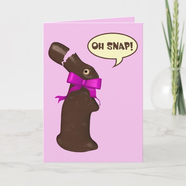 Cartes Pour Fêtes Annuelles Oh Snap Chocolat Lapin Pâques (Devant)