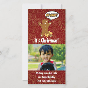 Cartes Pour Fêtes Annuelles Oh Snap Funny Christmas Gingerbread Homme Broken