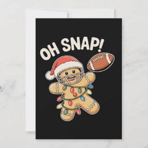 Cartes Pour Fêtes Annuelles Oh Snap Pain d'épice Football Noël Xmas Sports