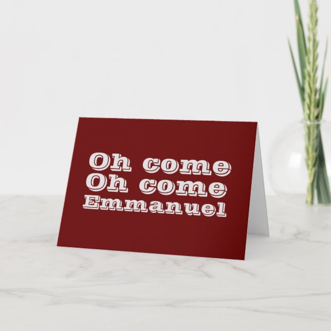 Cartes Pour Fêtes Annuelles Oh venu (Devant)