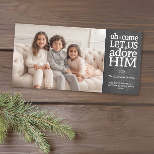 Cartes Pour Fêtes Annuelles Oh Viens Laissez-Nous L'Adorer - Photo De Noël