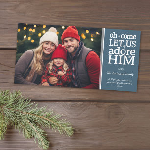 Cartes Pour Fêtes Annuelles Oh Viens Laissez-Nous L'Adorer - Photo De Noël
