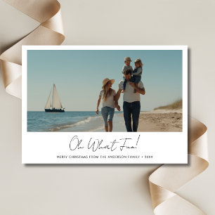 Cartes Pour Fêtes Annuelles Oh What Fun Noël Famille Nautique Plage Photo