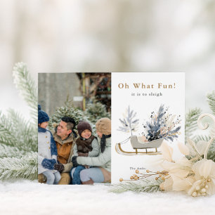 Cartes Pour Fêtes Annuelles Oh What Fun Sleigh Ride Photo Noël