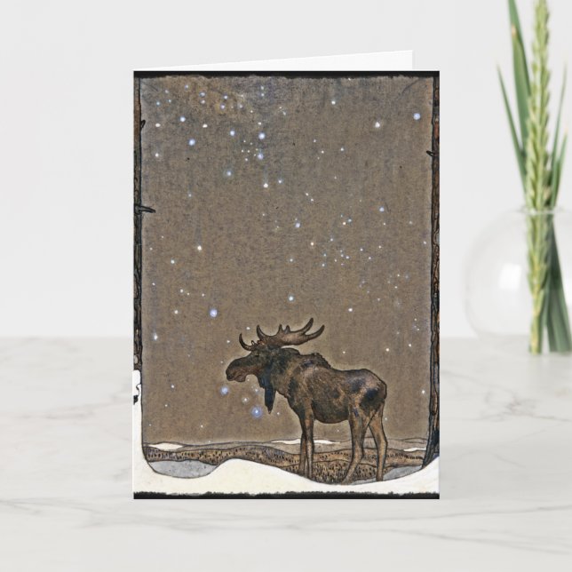 Cartes Pour Fêtes Annuelles Oie dans la neige (Devant)