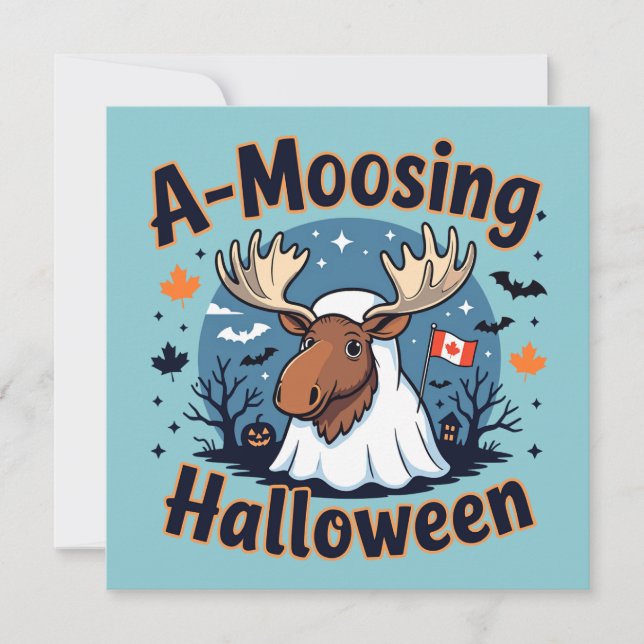 Cartes Pour Fêtes Annuelles Oie d'Halloween Canada (Devant)