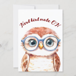 Cartes Pour Fêtes Annuelles Oiseau Nerd geek