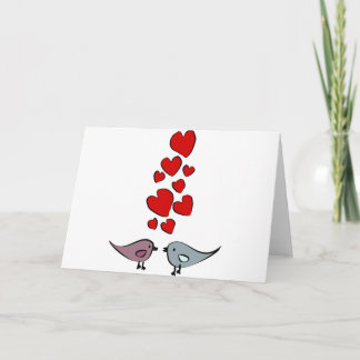 Cartes Pour Fêtes Annuelles Oiseaux dans le thème d'amour
