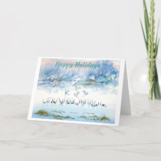 CARTES POUR FÊTES ANNUELLES OISEAUX DE BONHEUR, CRANE JAPONAISE