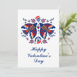 Cartes Pour Fêtes Annuelles Oiseaux de l'amour Art folklorique scandinave Sain