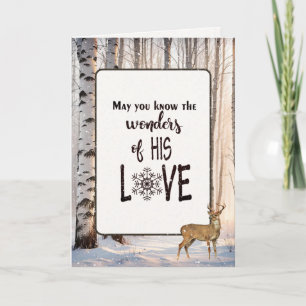 Cartes Pour Fêtes Annuelles Oiseaux de Noël et cerfs