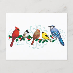 Cartes Pour Fêtes Annuelles Oiseaux de vacances