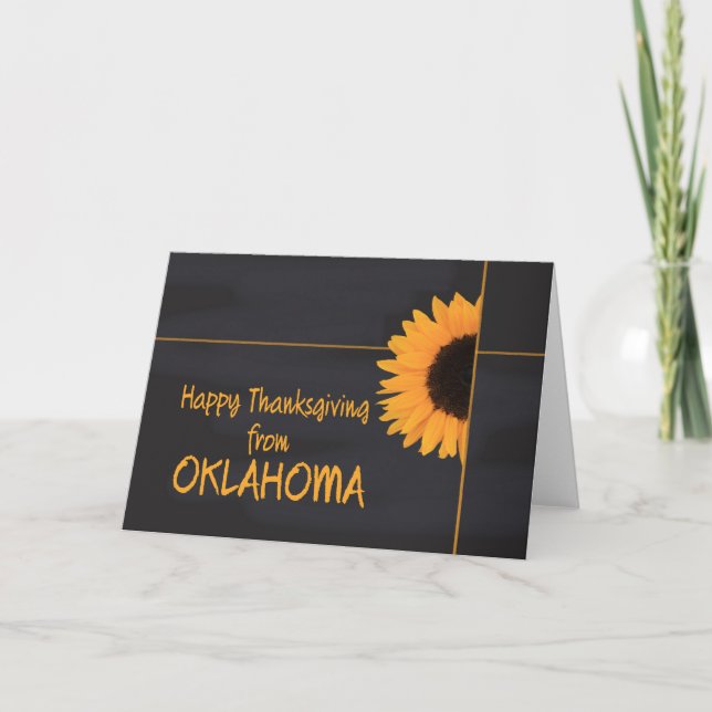 Cartes Pour Fêtes Annuelles Oklahoma Thanksgiving Card (Devant)