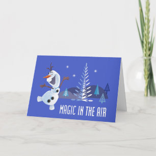 Cartes Pour Fêtes Annuelles Olaf   La magie dans l'air