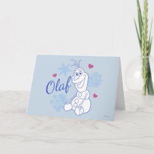 Cartes Pour Fêtes Annuelles Olaf   Les flocons de neige