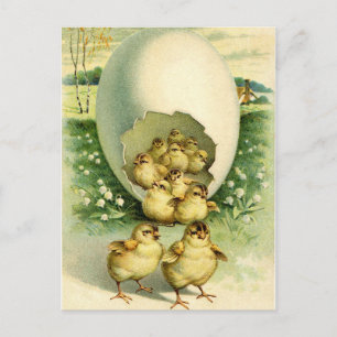 Cartes Pour Fêtes Annuelles Old Antique Vintage Happy Easter wish greetings
