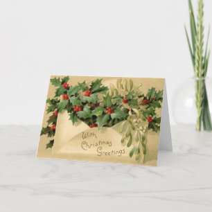 Cartes Pour Fêtes Annuelles Old Fashioned Vintage Victorian Merry Christmas